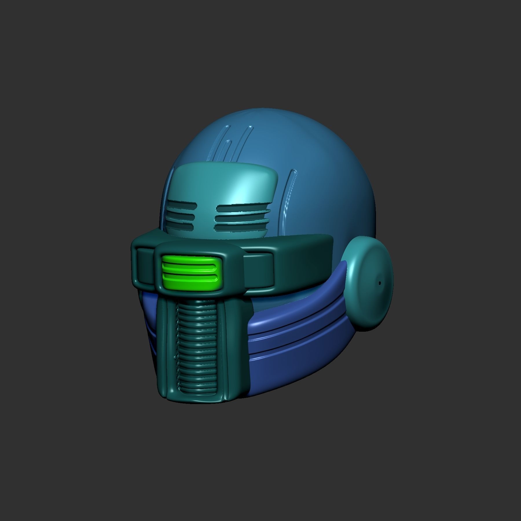 helmet high poly sculpt 3d printable ver 7 3D model 3D model_2
