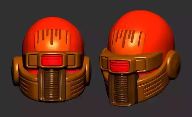 helmet high poly sculpt 3d printable ver 7 3D model