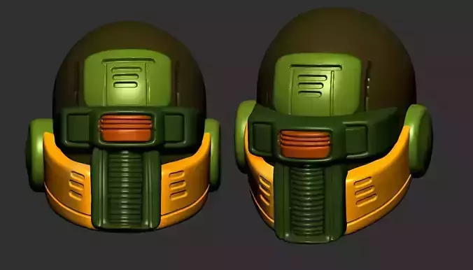 helmet high poly sculpt 3d printable ver 7 3D model