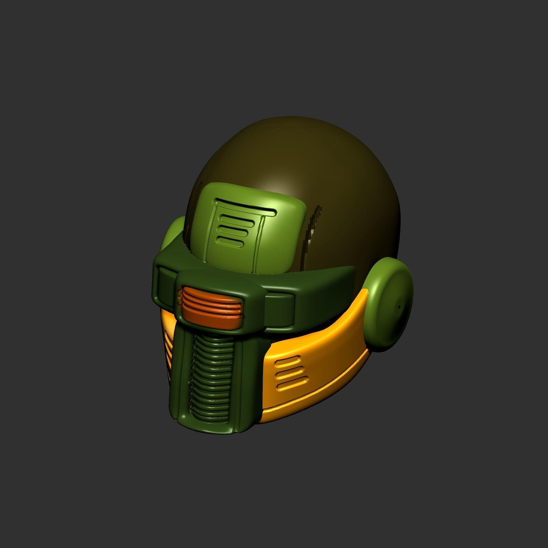 helmet high poly sculpt 3d printable ver 7 3D model 3D model_5