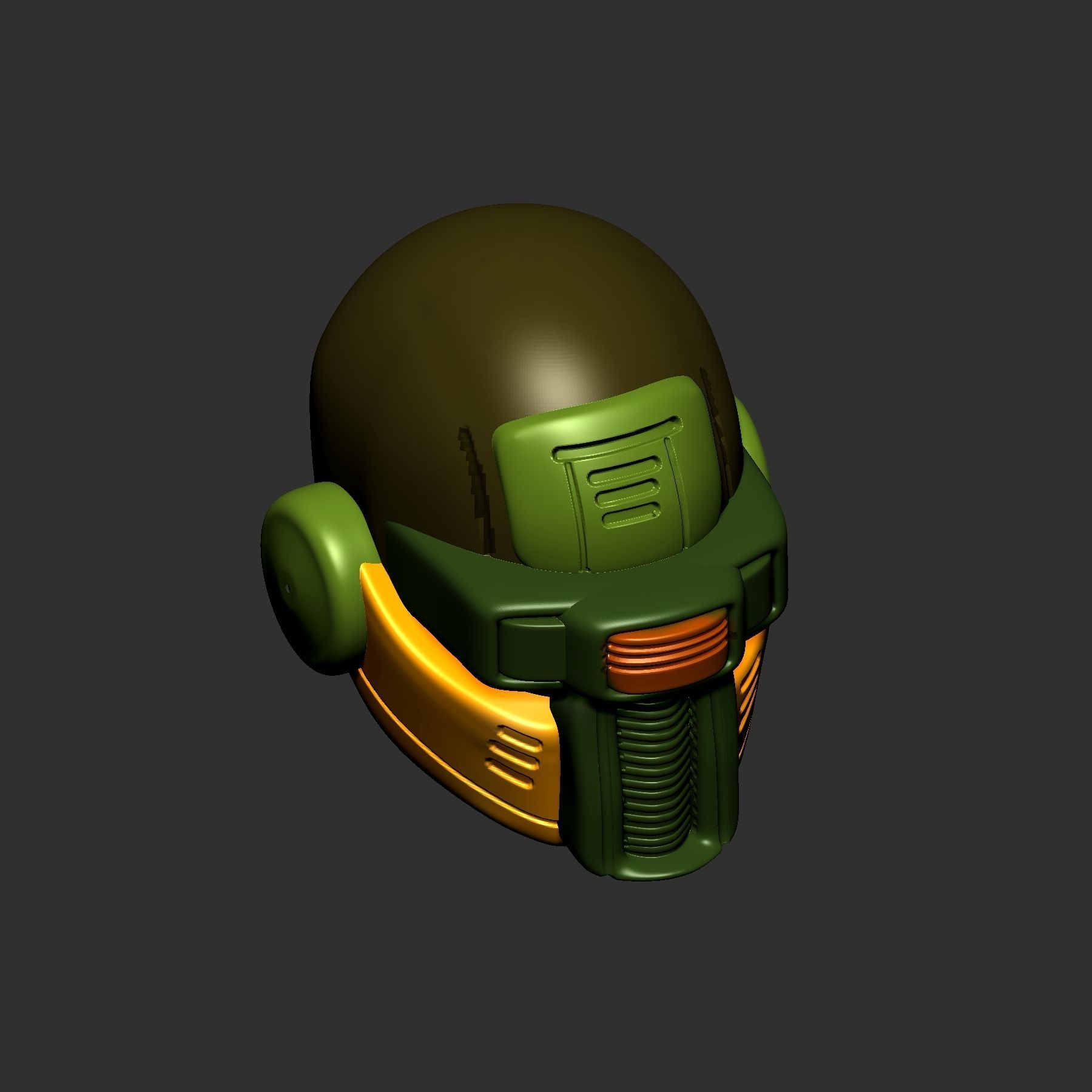 helmet high poly sculpt 3d printable ver 7 3D model 3D model_4