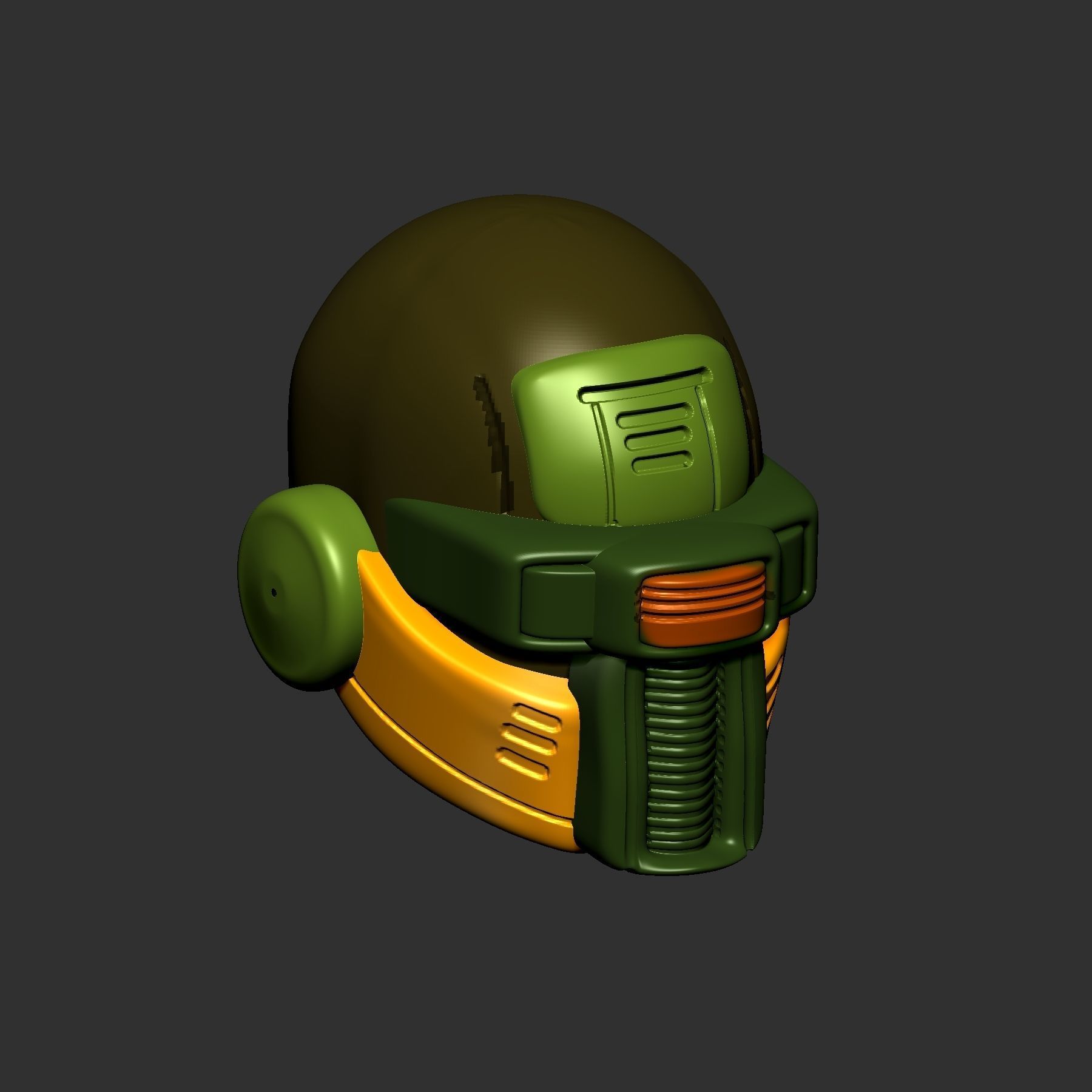 helmet high poly sculpt 3d printable ver 7 3D model 3D model_3