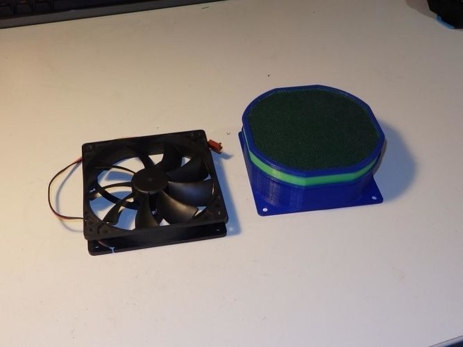 Activated carbon filter for 120mm pc fan 3D print model_3