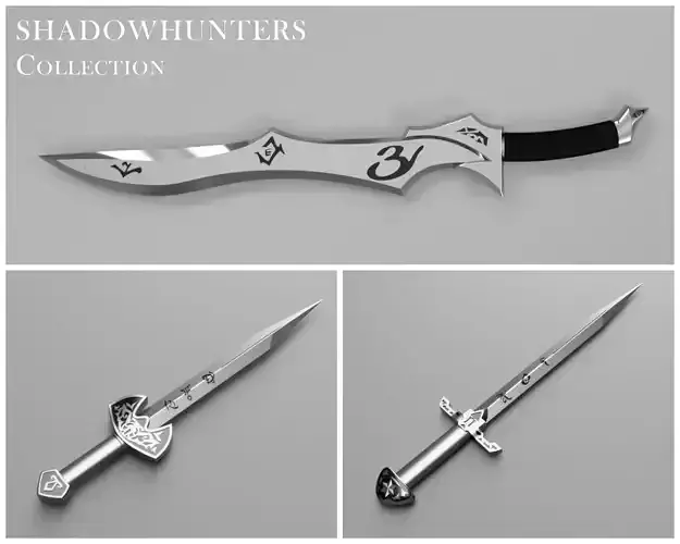 Shadowhunters Blades - 3D printable 3D Model Collection
