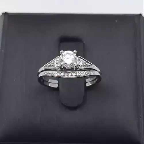 3DM Format Moissanite ring bridal set rings