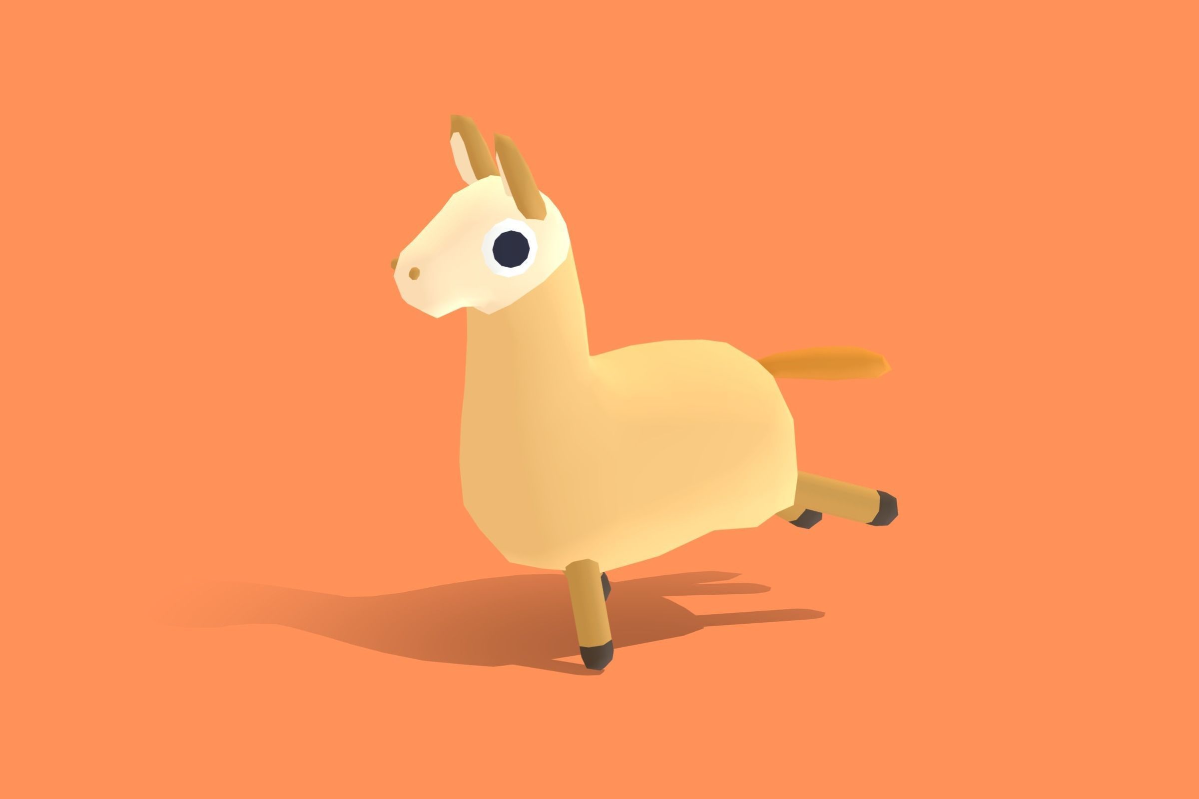 Llama - Quirky Series Low-poly 3D model_9
