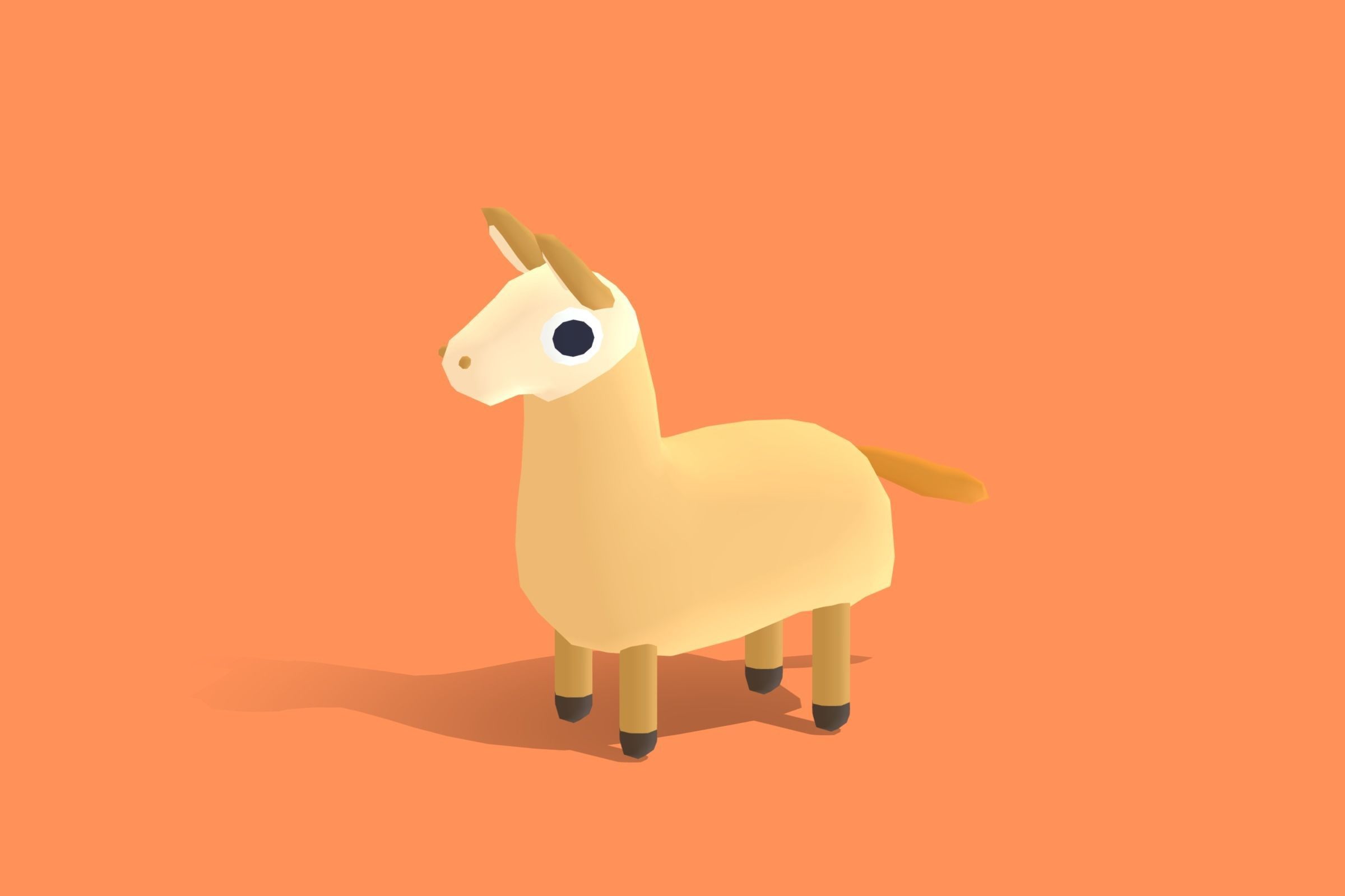Llama - Quirky Series Low-poly 3D model_4