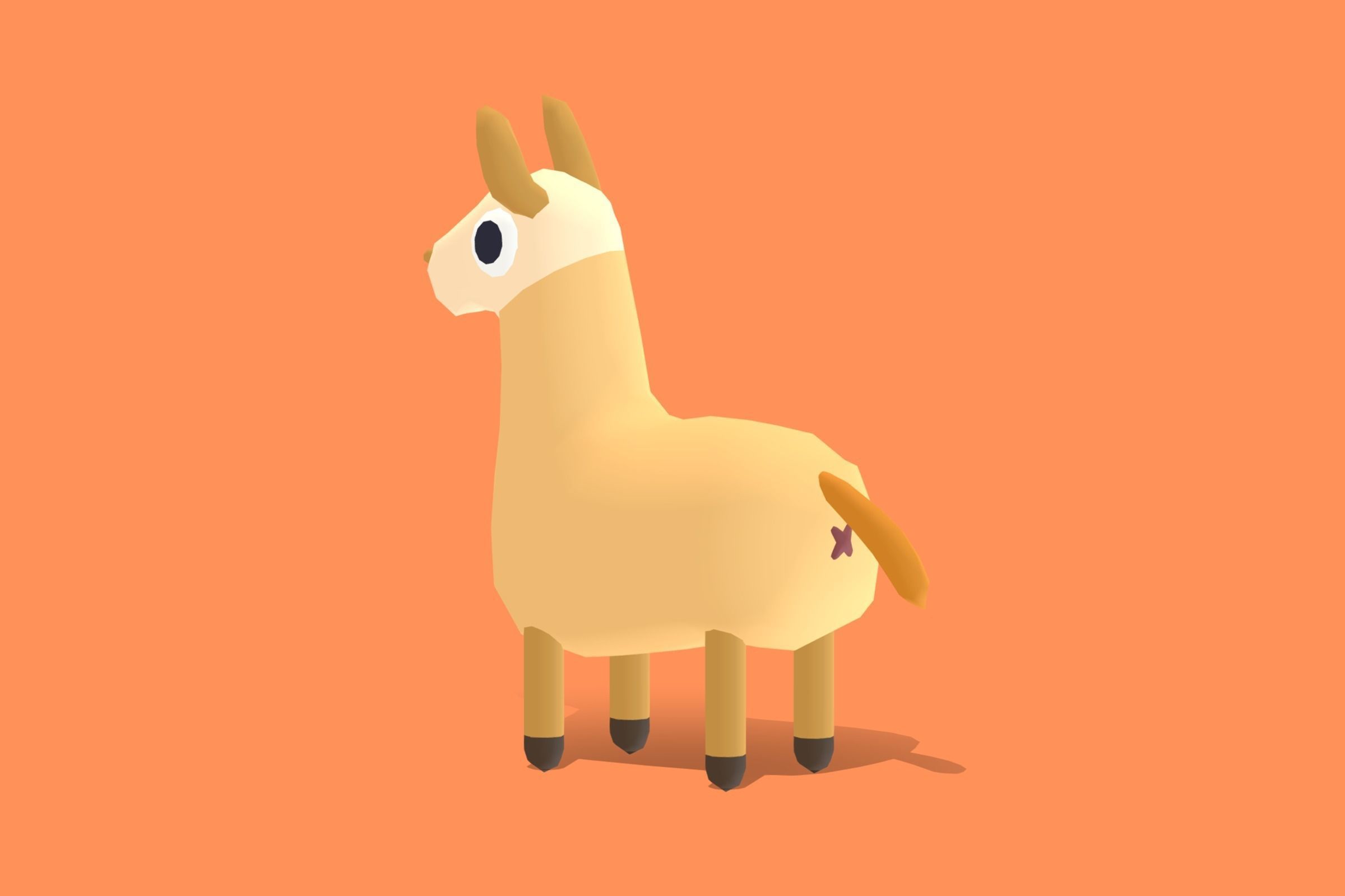 Llama - Quirky Series Low-poly 3D model_1