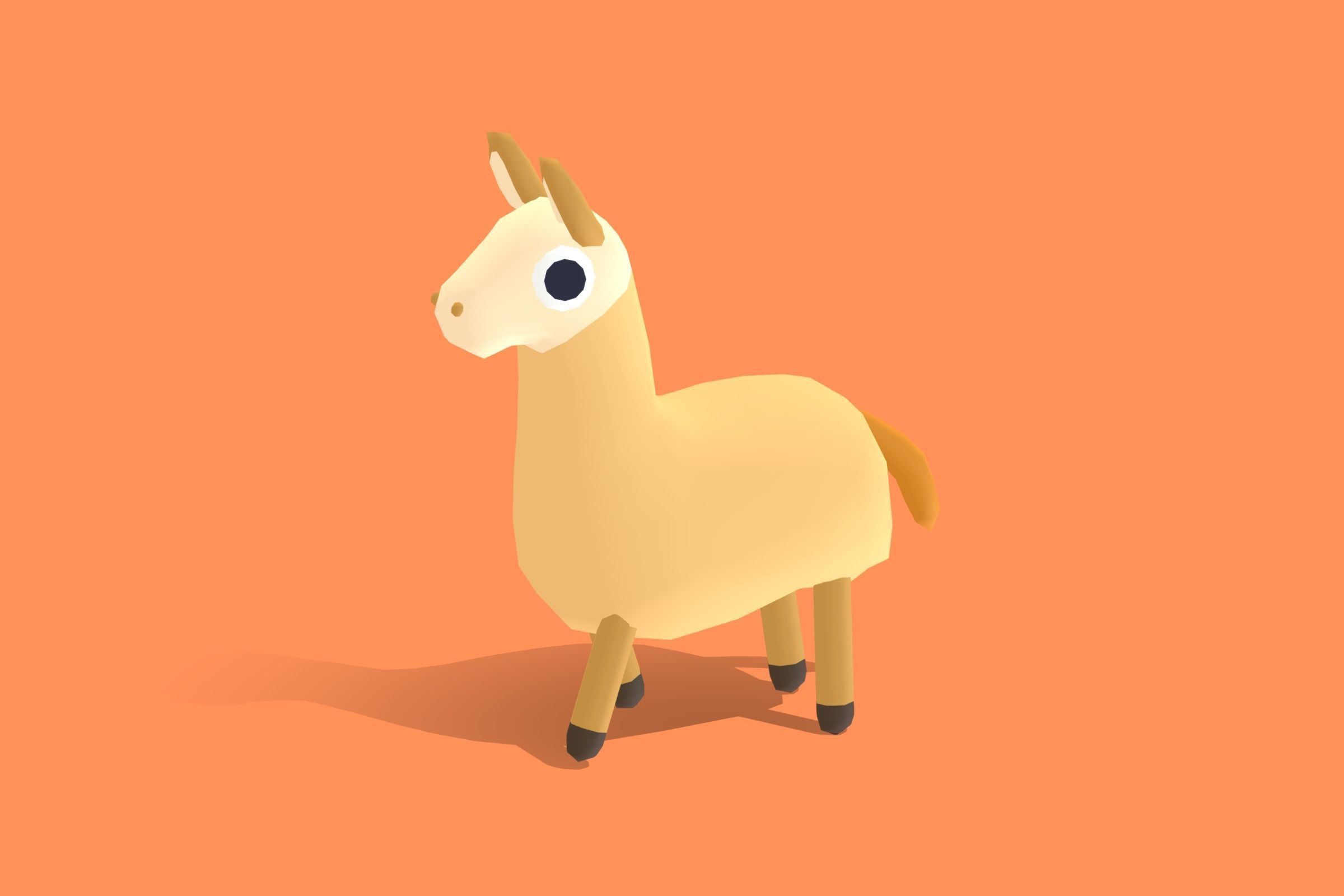 Llama - Quirky Series Low-poly 3D model_10