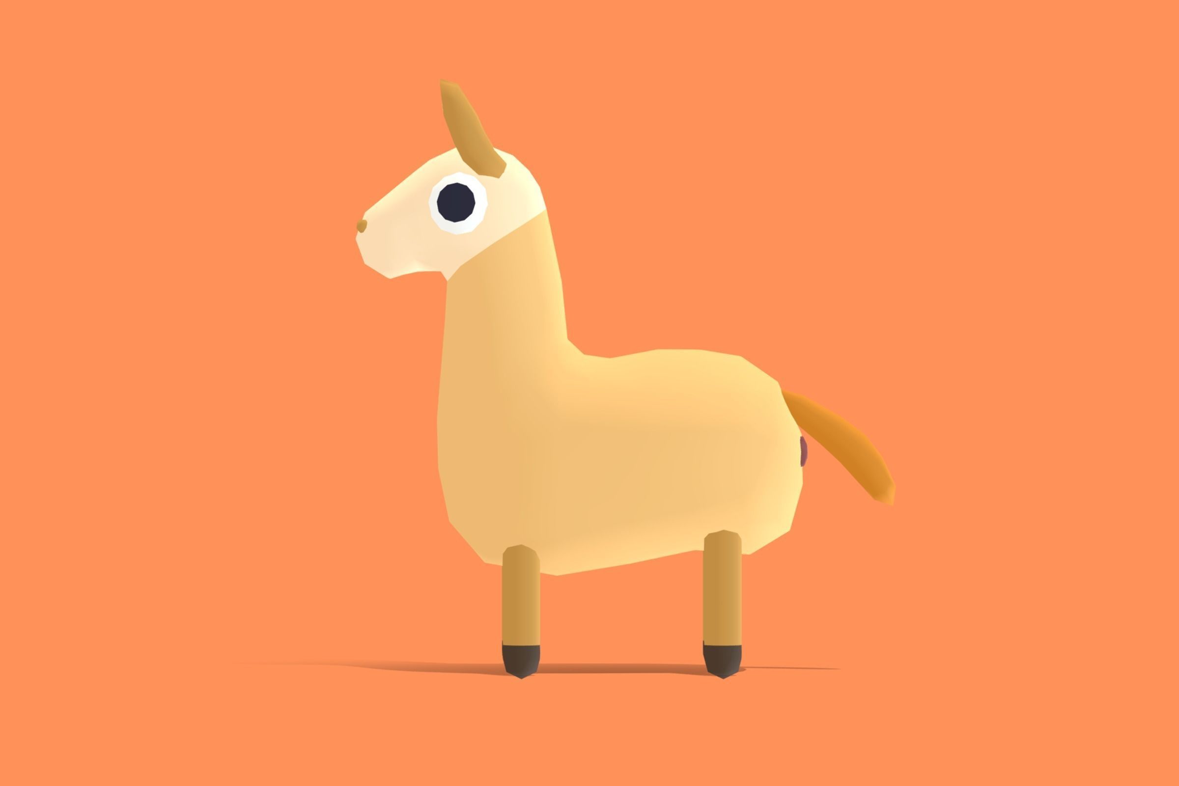 Llama - Quirky Series Low-poly 3D model_2