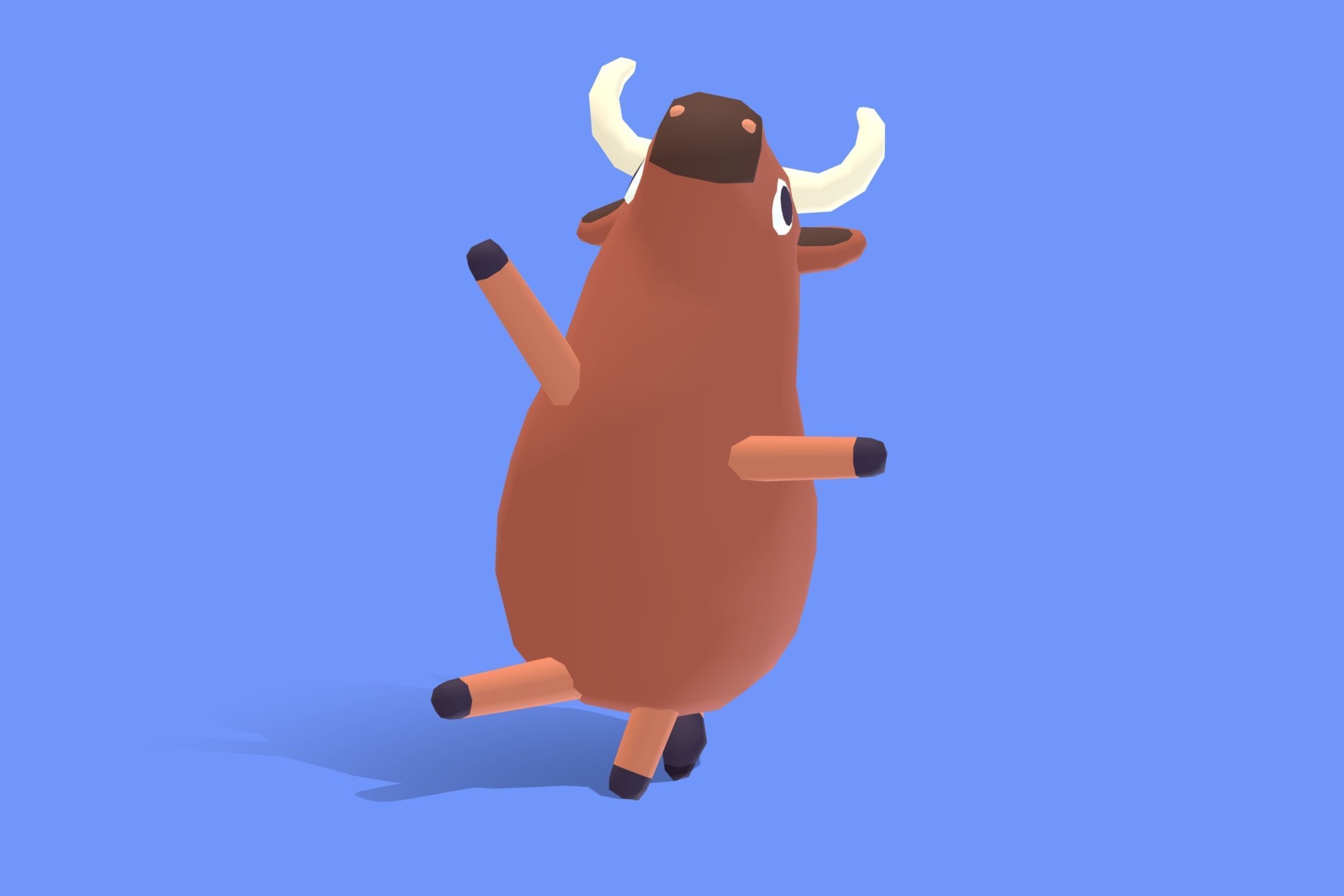 Bull - Quirky Series Low-poly 3D model_9