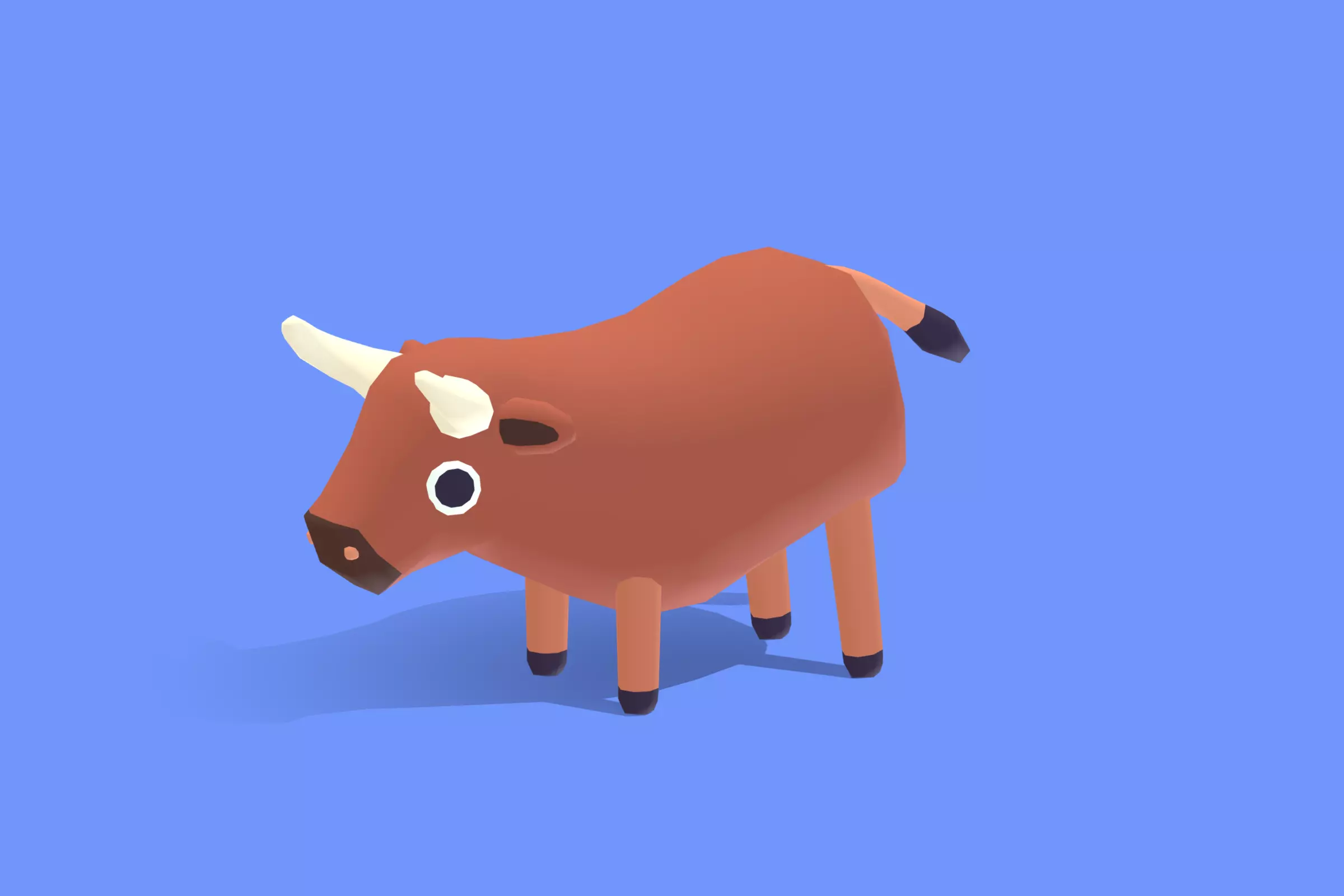 Bull - Quirky Series Low-poly 3D model_0