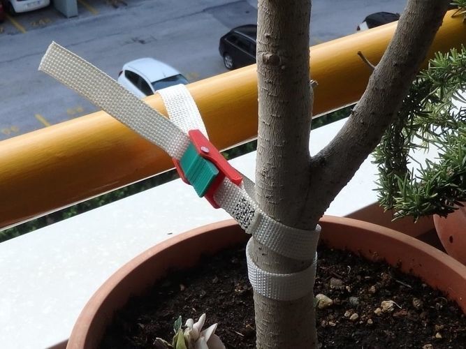 Flat belts buckles - full set - very strong design 3D print model_4