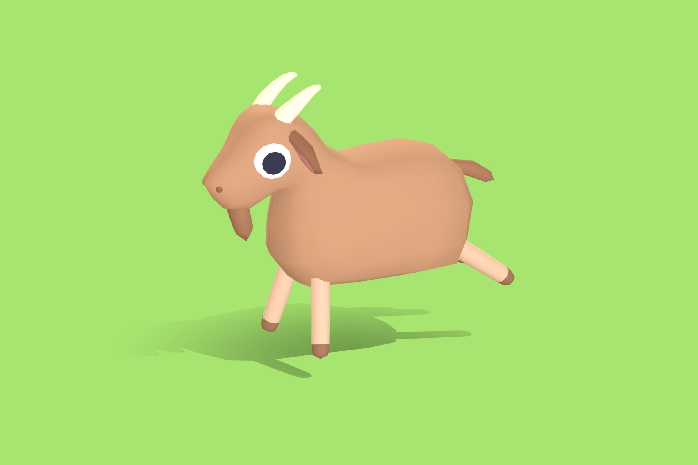 Goat - Quirky Series Low-poly 3D model_3