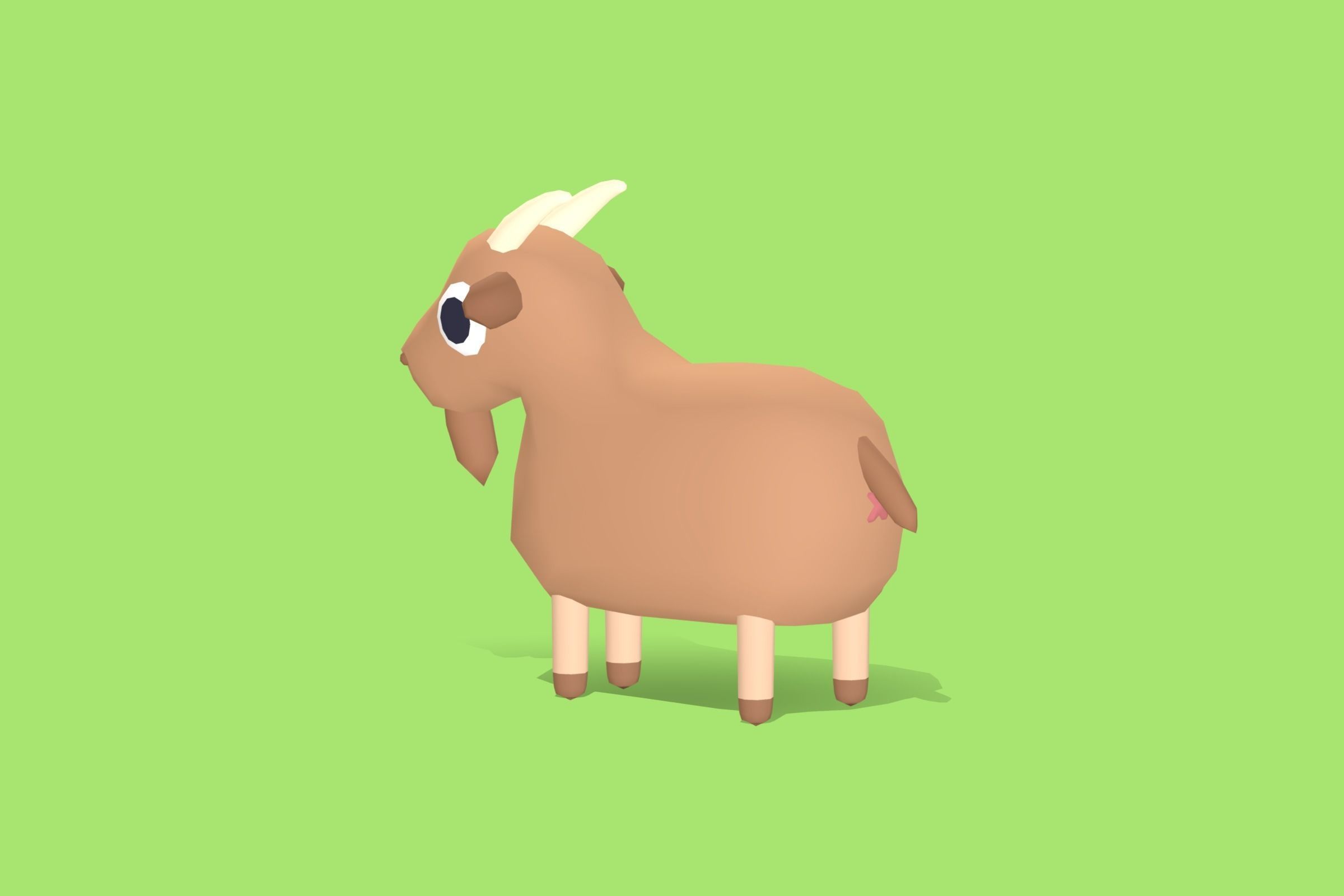 Goat - Quirky Series Low-poly 3D model_1