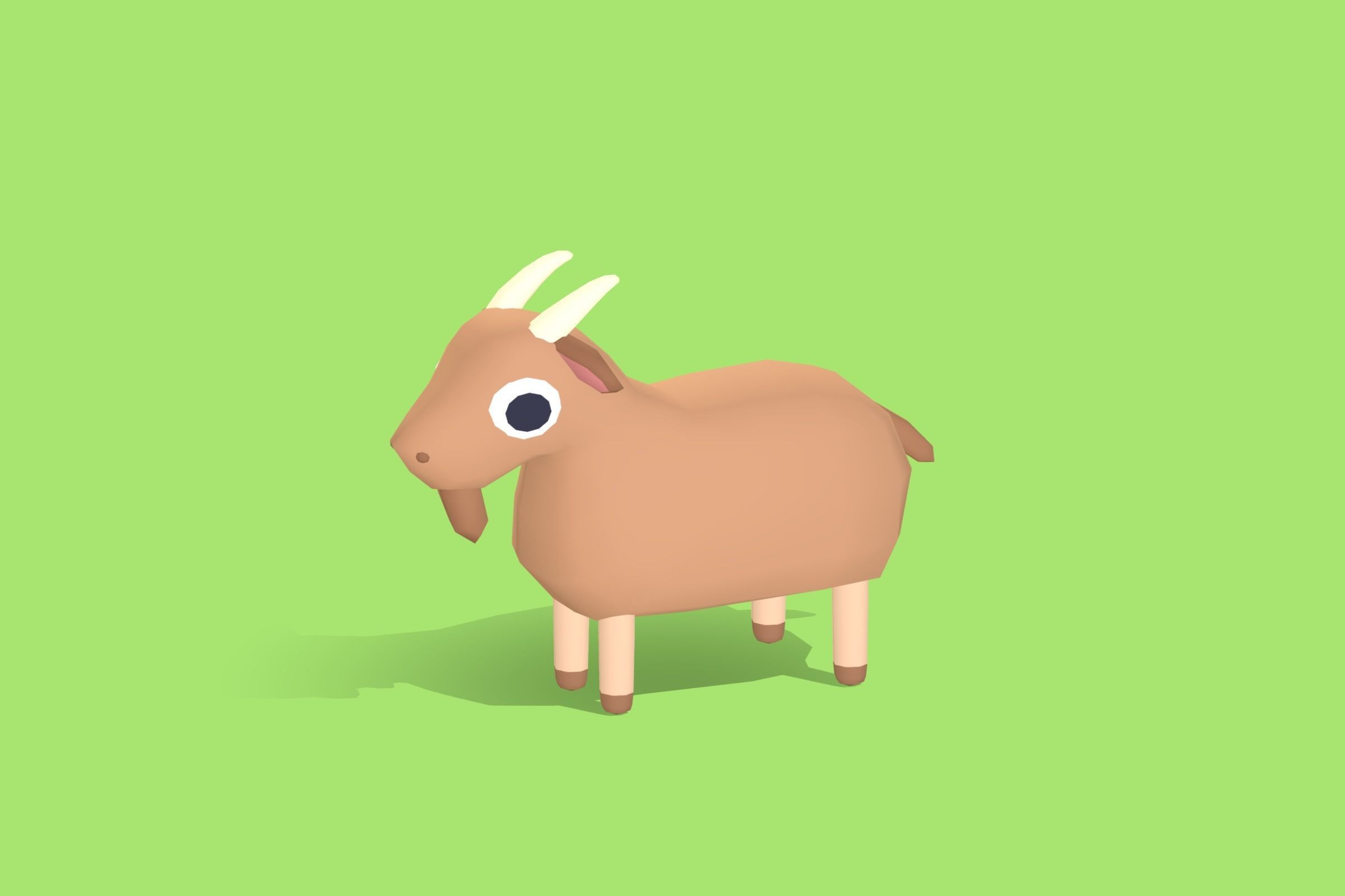 Goat - Quirky Series Low-poly 3D model_4