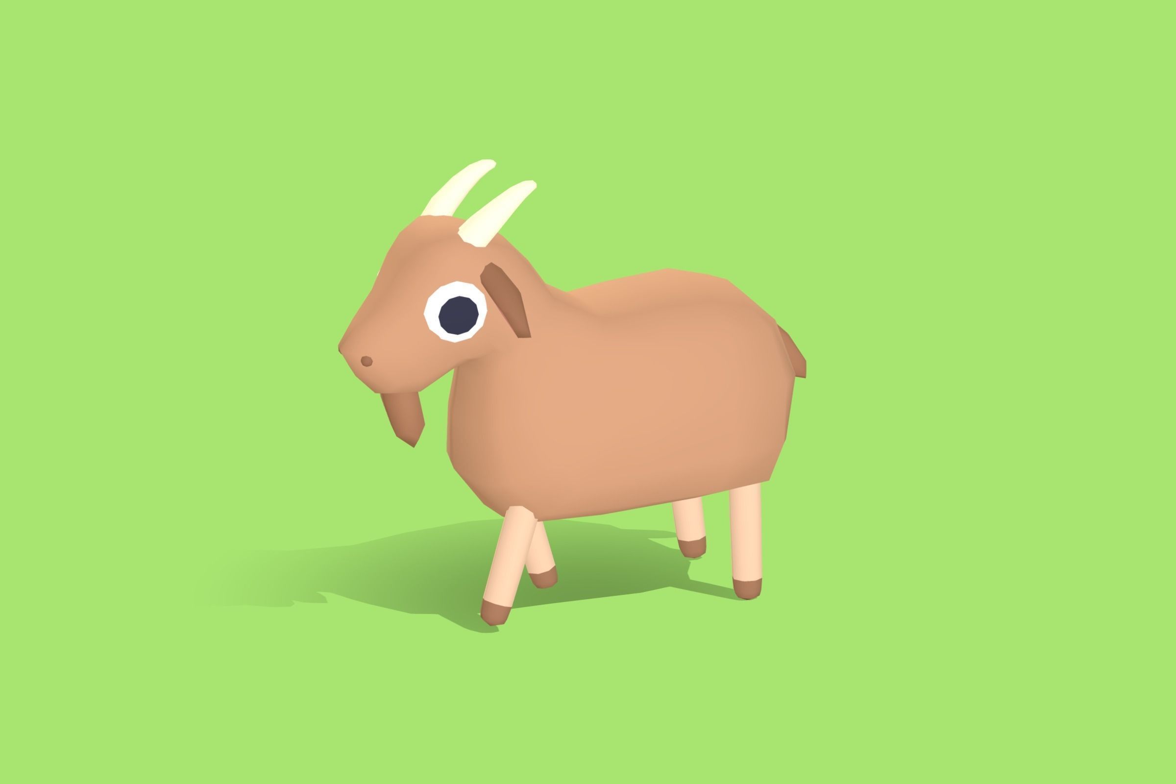 Goat - Quirky Series Low-poly 3D model_10