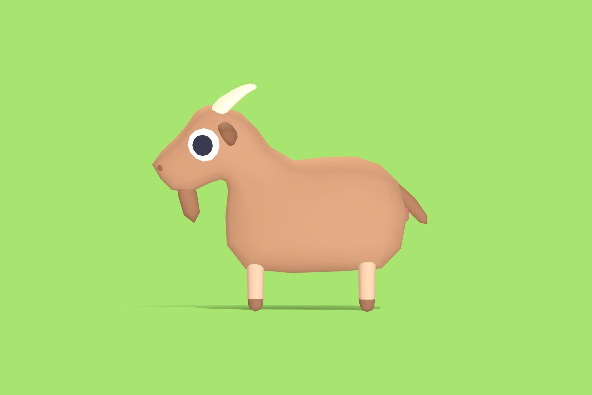 Goat - Quirky Series Low-poly 3D model_2