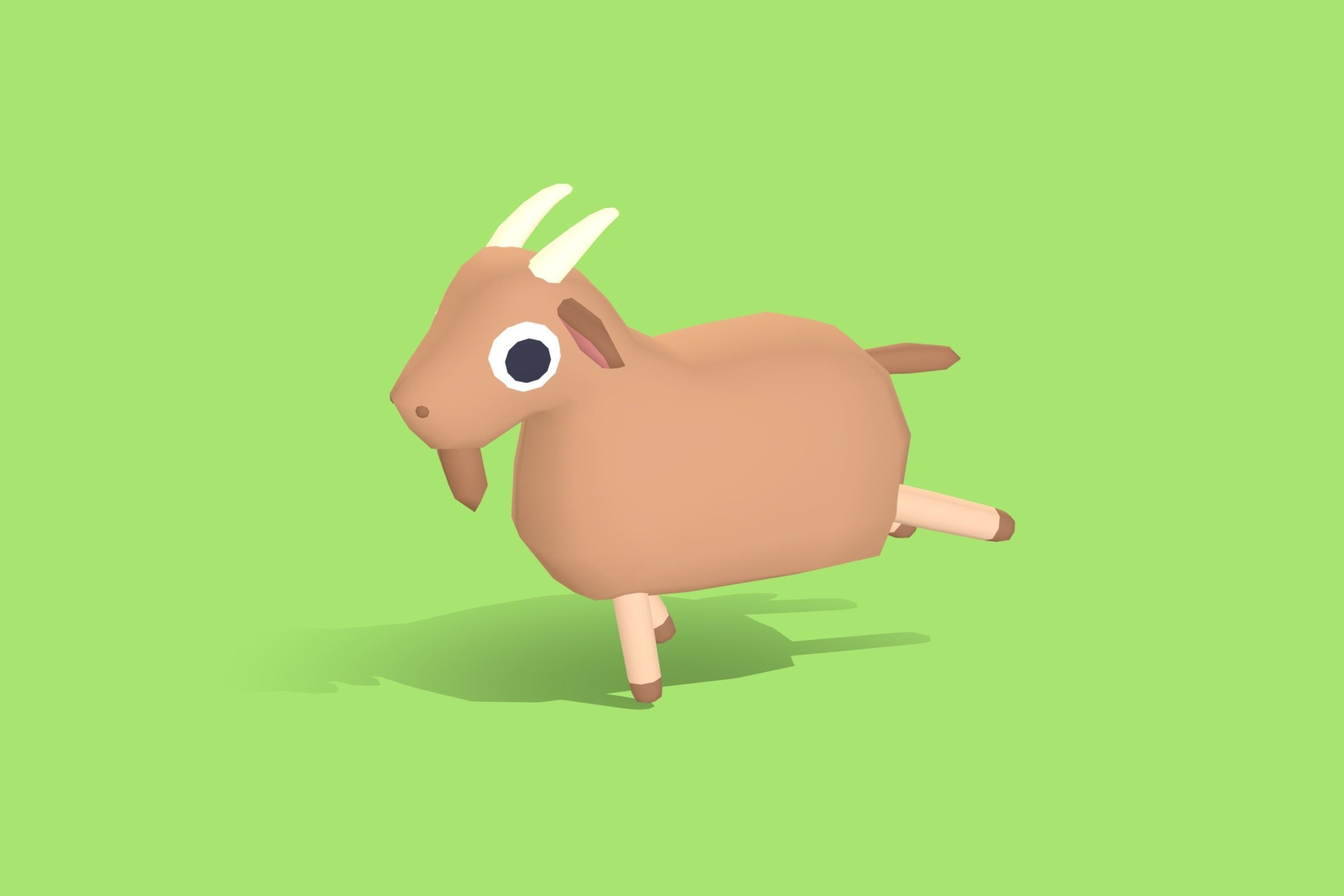 Goat - Quirky Series Low-poly 3D model_9