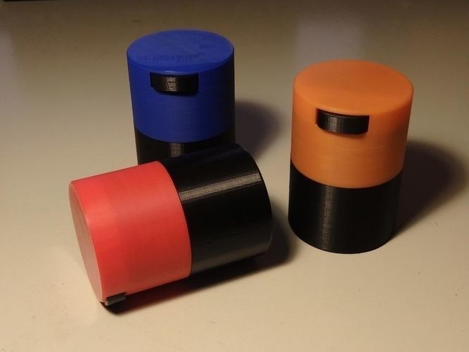 Herb container with valve cup opening 3D print model_4