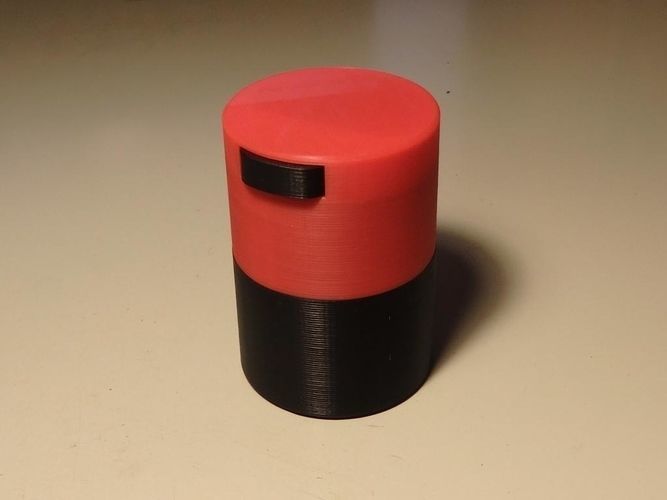 Herb container with valve cup opening 3D print model_2