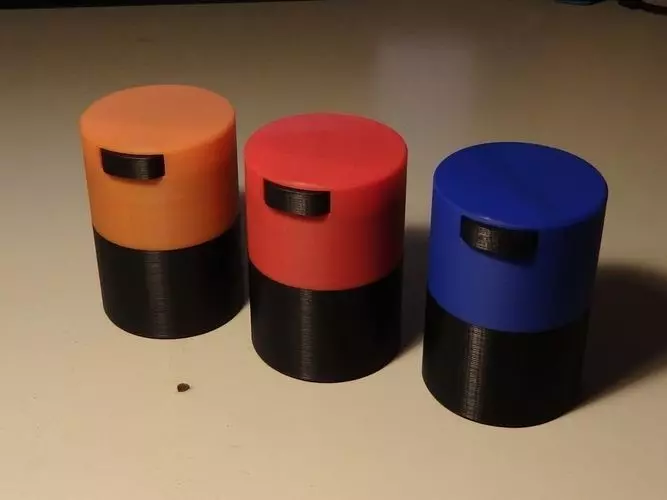 Herb container with valve cup opening 3D print model_0