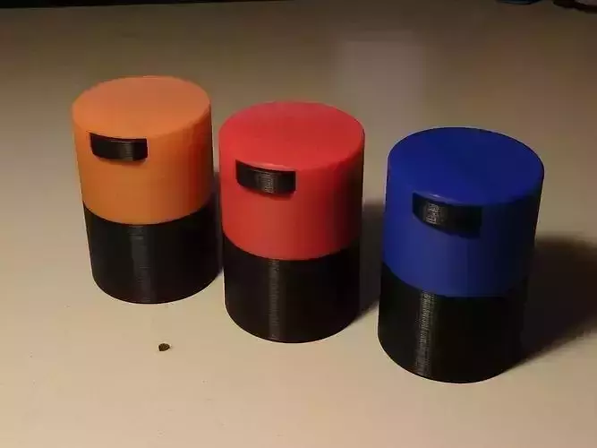 Herb container with valve cup opening