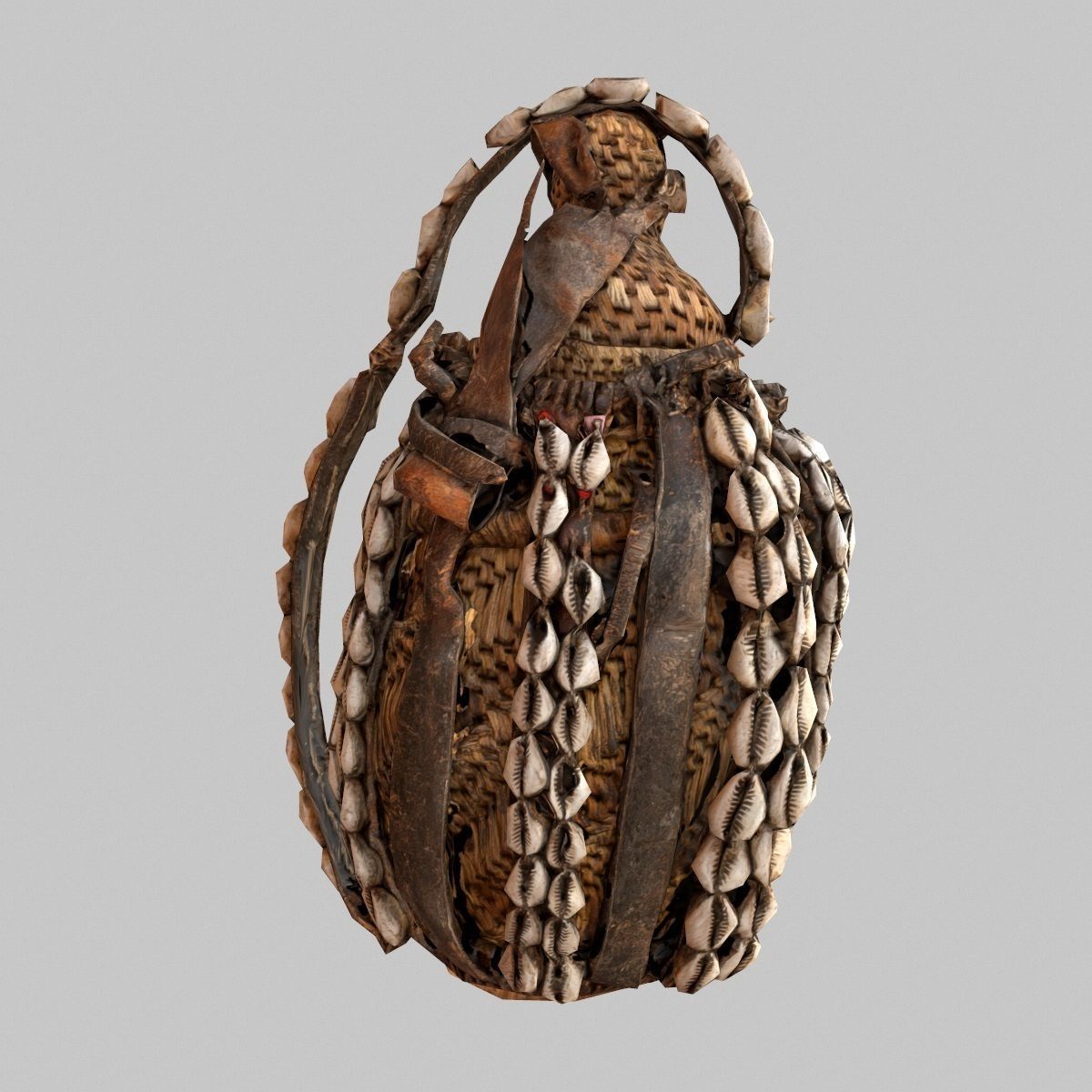 Calebas Primitive Drinking Tank 3 Low-poly 3D model_10