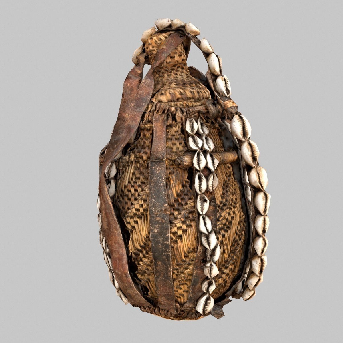 Calebas Primitive Drinking Tank 3 Low-poly 3D model_9