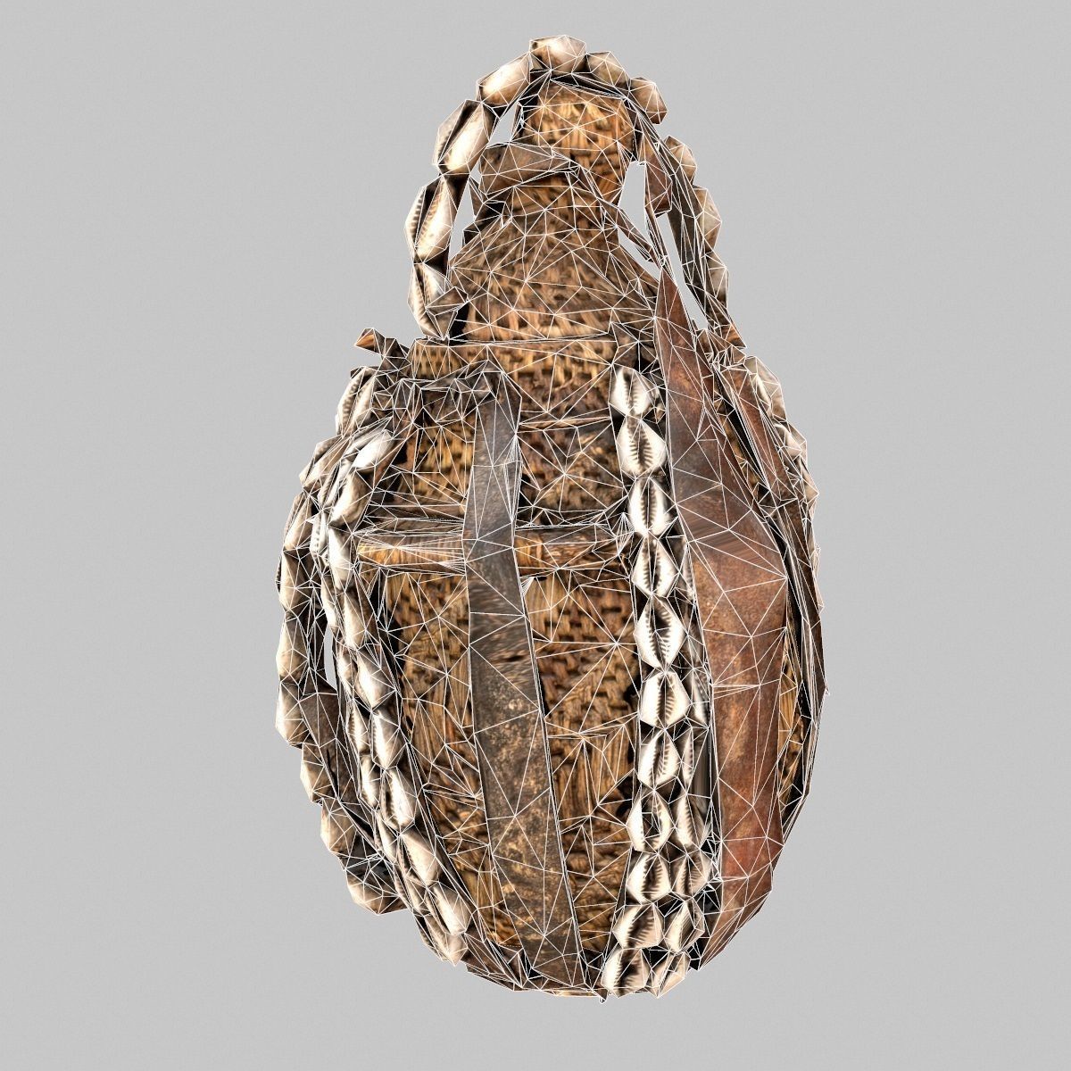 Calebas Primitive Drinking Tank 3 Low-poly 3D model_11