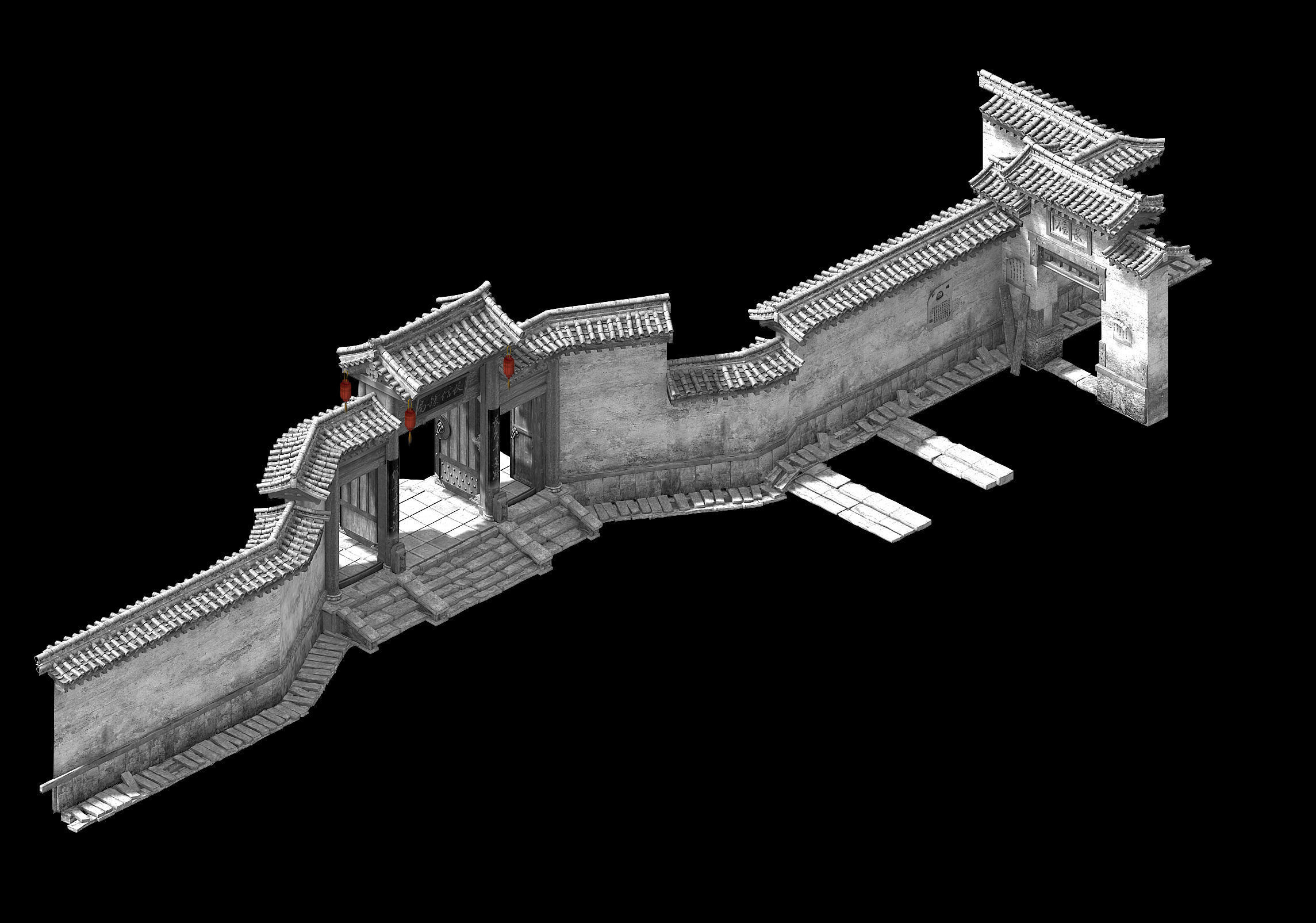 Changxinfang-Wall 01 3D model_2