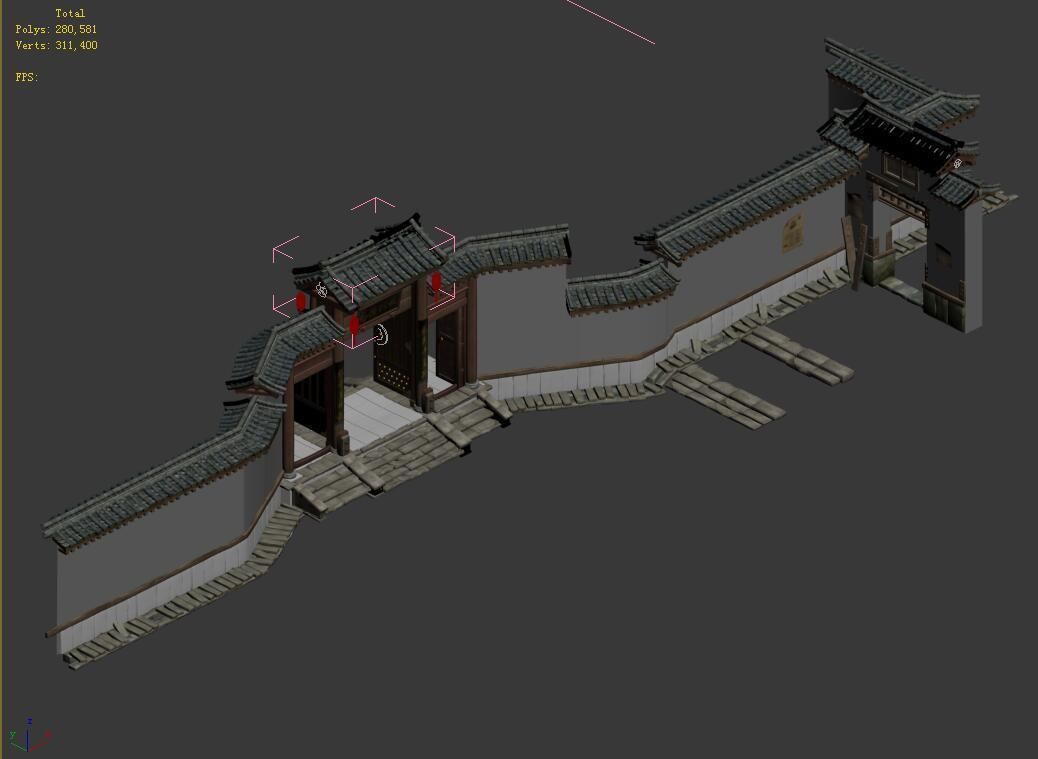 Changxinfang-Wall 01 3D model_4