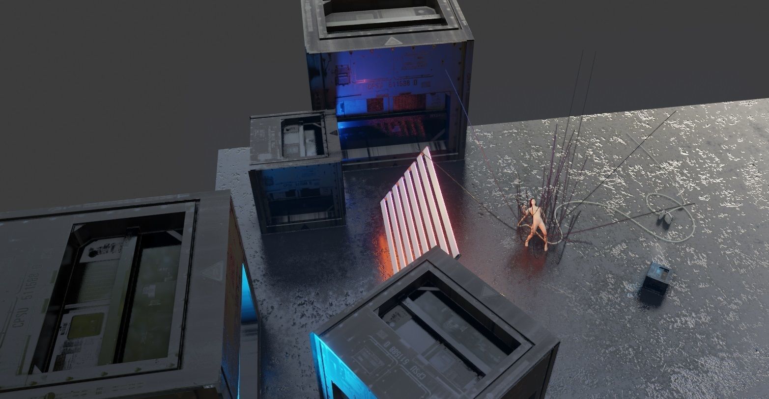 epic scifi labaratory scene  3D model_2