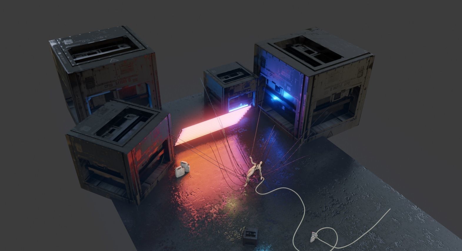 epic scifi labaratory scene  3D model_1