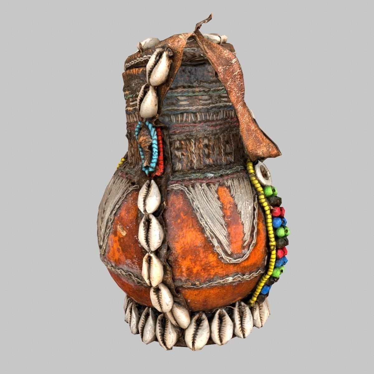 Calebas Primitive Drinking Tank 4 Low-poly 3D model_10