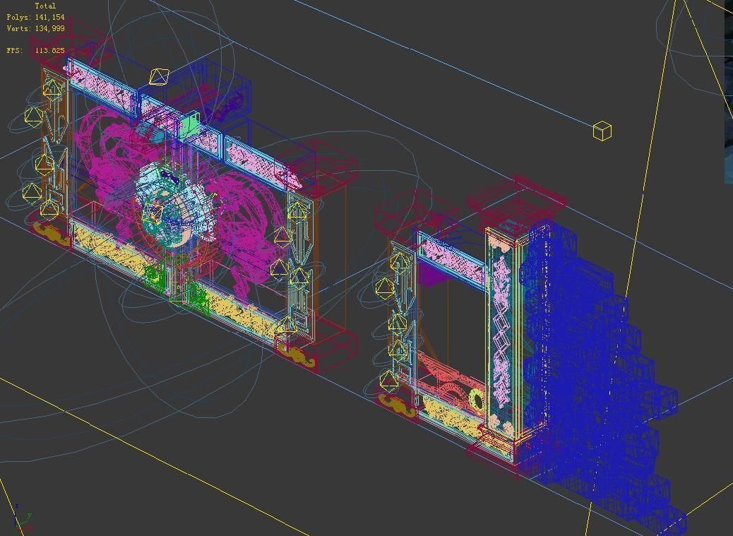 Zhentian Palace-Gate 01 3D model_4