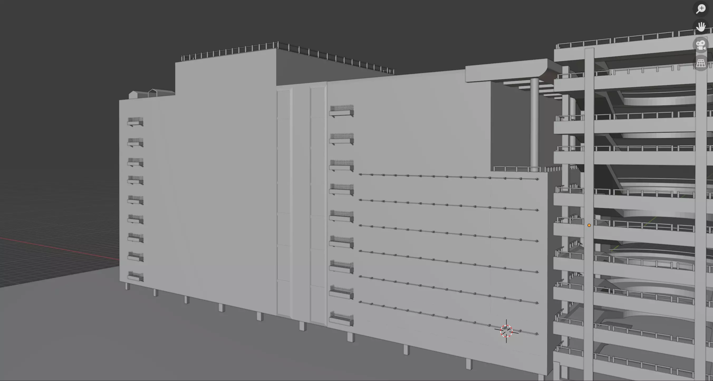 3D Building with stairs and balconies 3D model_0
