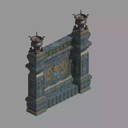 Zhentian Palace-Statue Wall 3D model