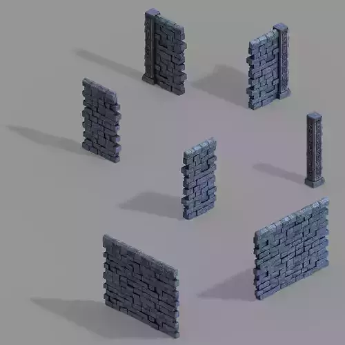 Zhentian Palace-Wall 1 3D model