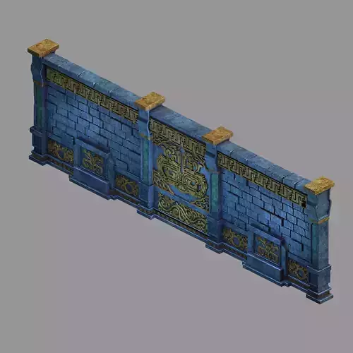 Zhentian Palace-Wall-Statue 3D model