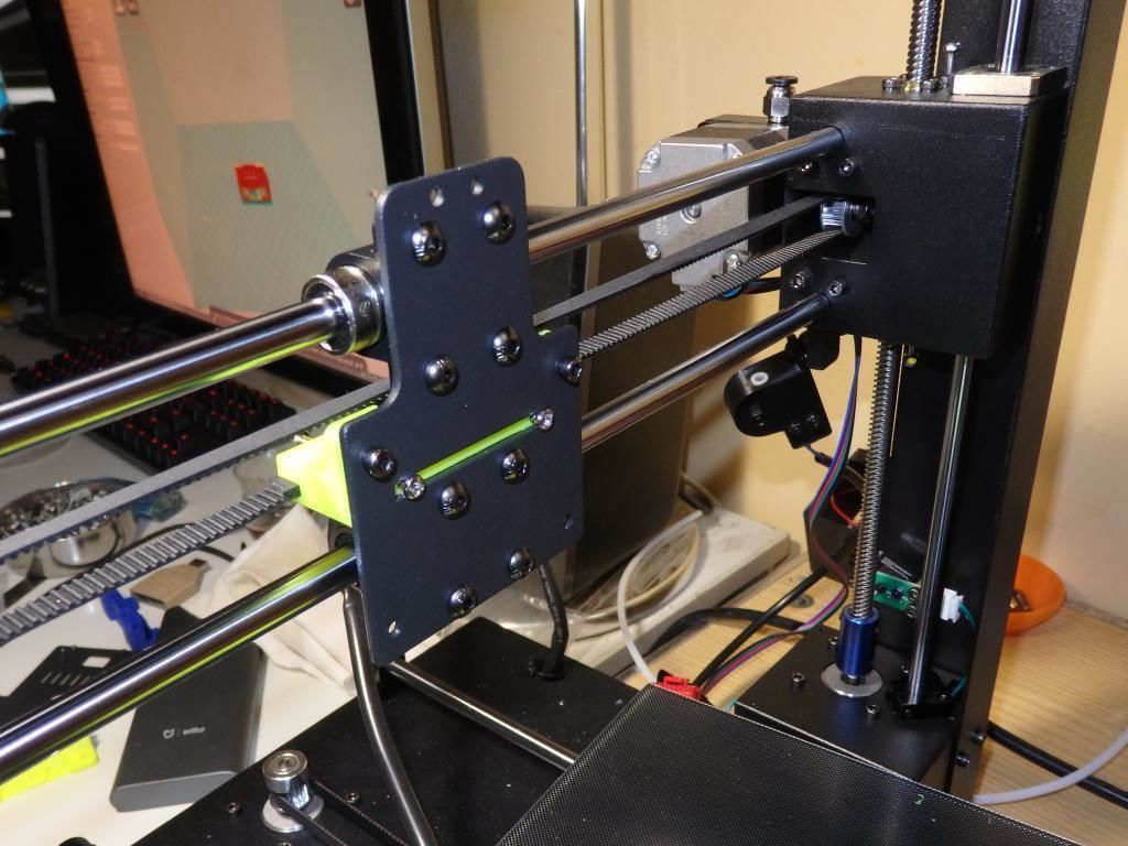 Anycubic i3Mega belt blocker and back connector box 3D print model_3