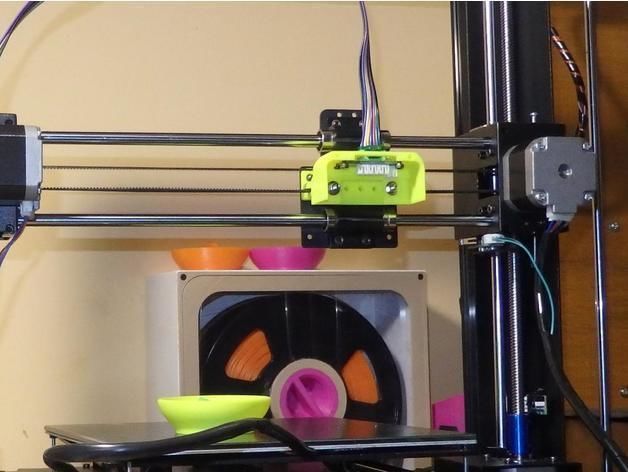 Anycubic i3Mega belt blocker and back connector box 3D print model_6