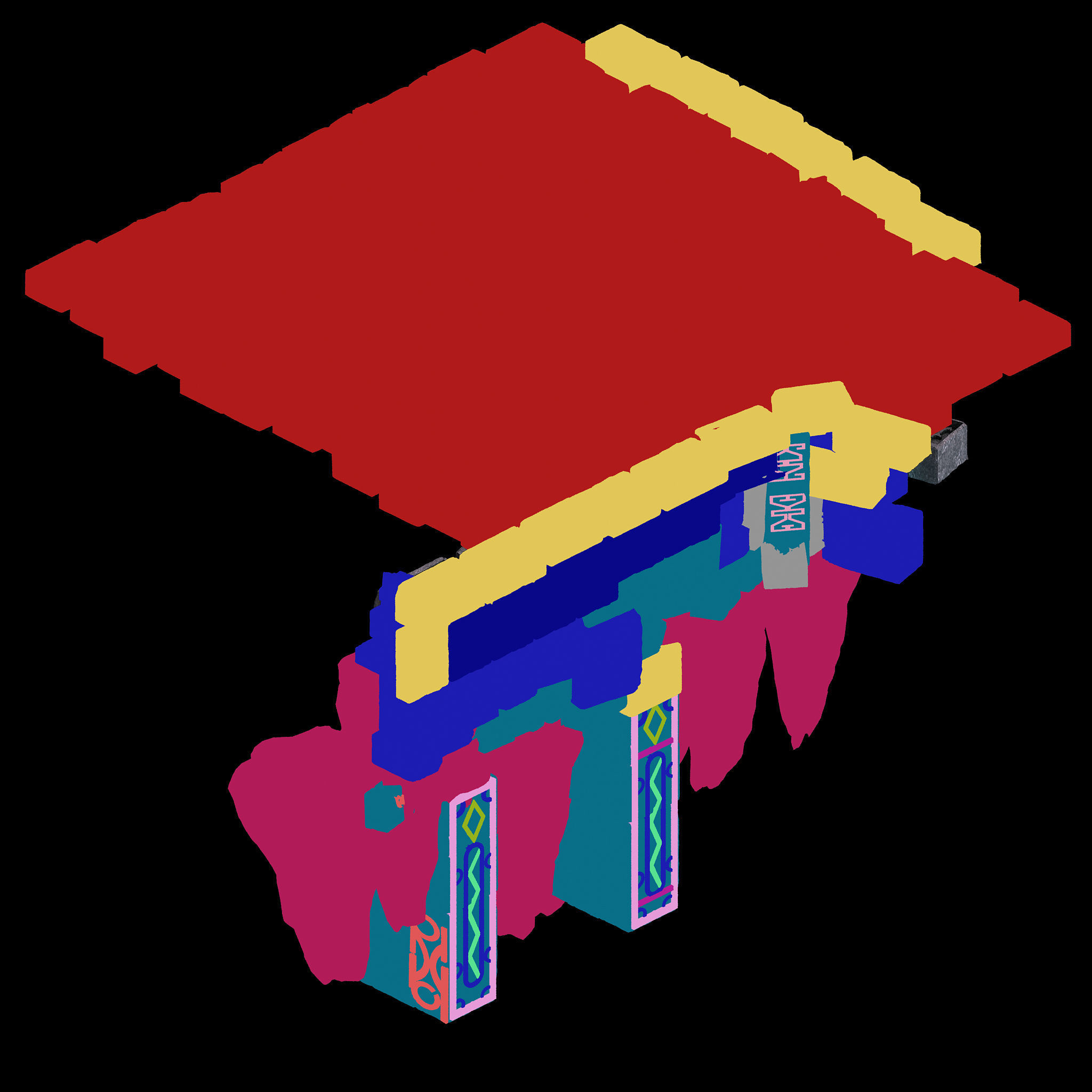 Zhentian Palace-Stone Pile 02 3D model_2