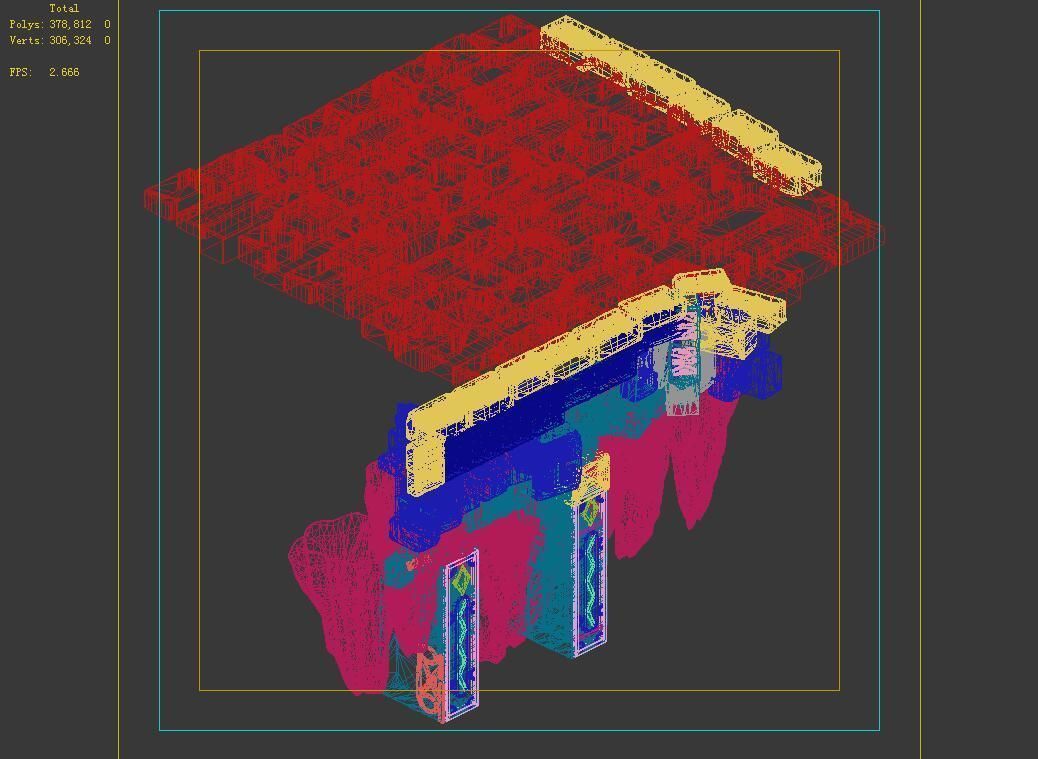 Zhentian Palace-Stone Pile 02 3D model_4