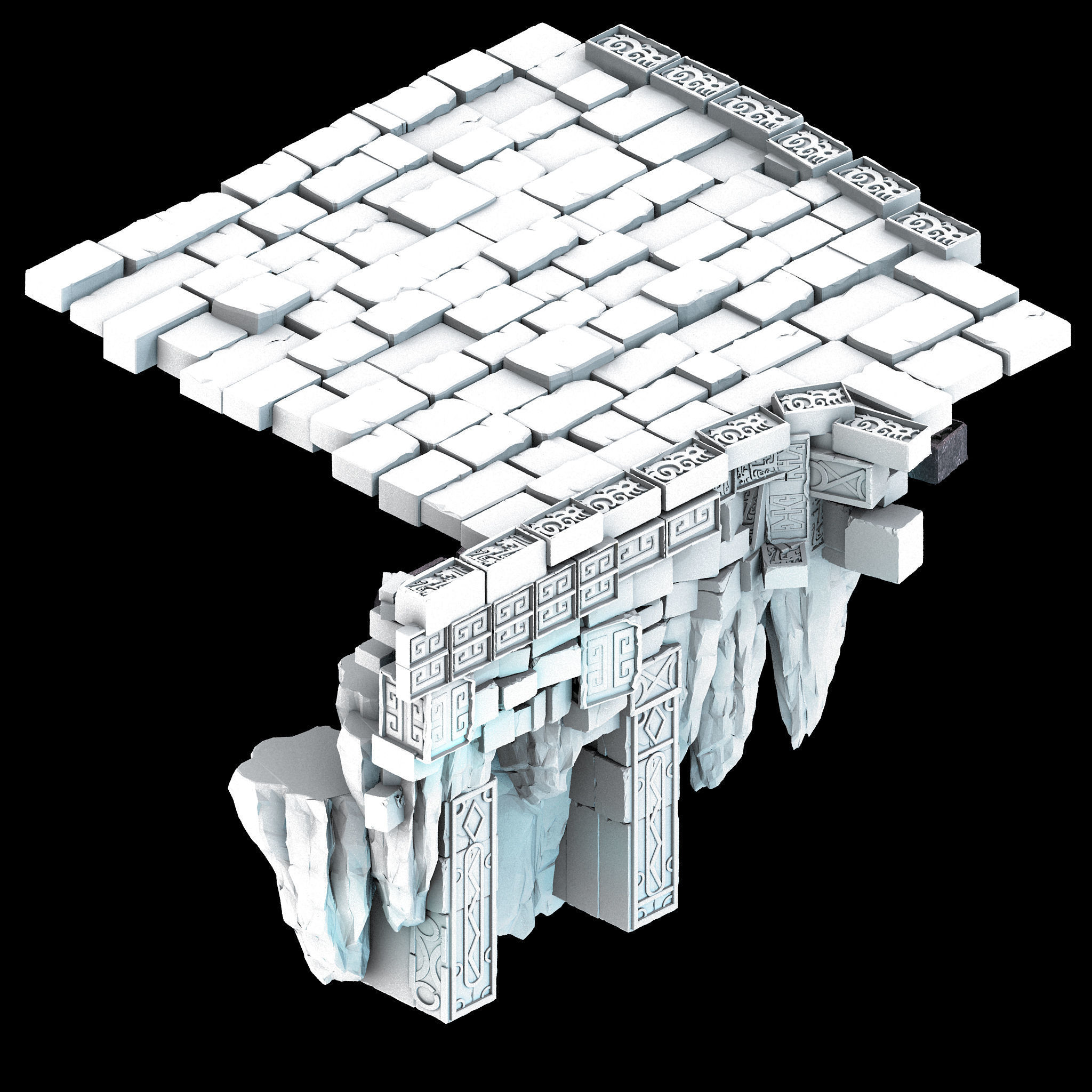 Zhentian Palace-Stone Pile 02 3D model_3