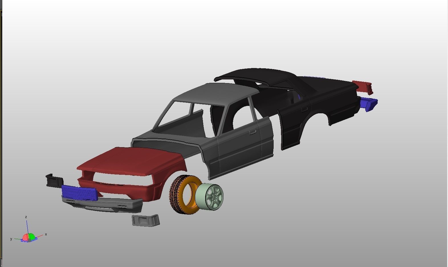 Toyota Crown S110 Super Saloon 1982 Body For Print 3D print model_5