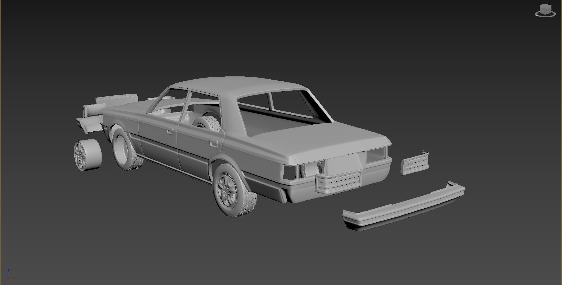 Toyota Crown S110 Super Saloon 1982 Body For Print 3D print model_4