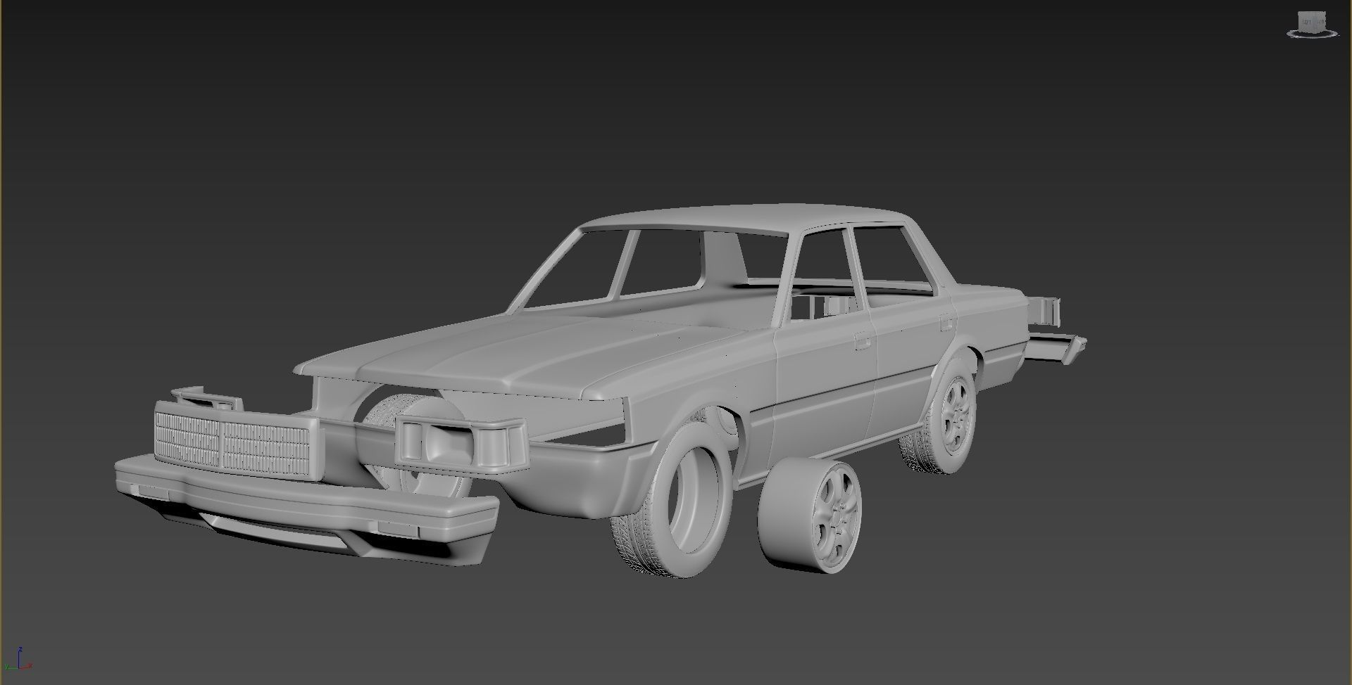 Toyota Crown S110 Super Saloon 1982 Body For Print 3D print model_3