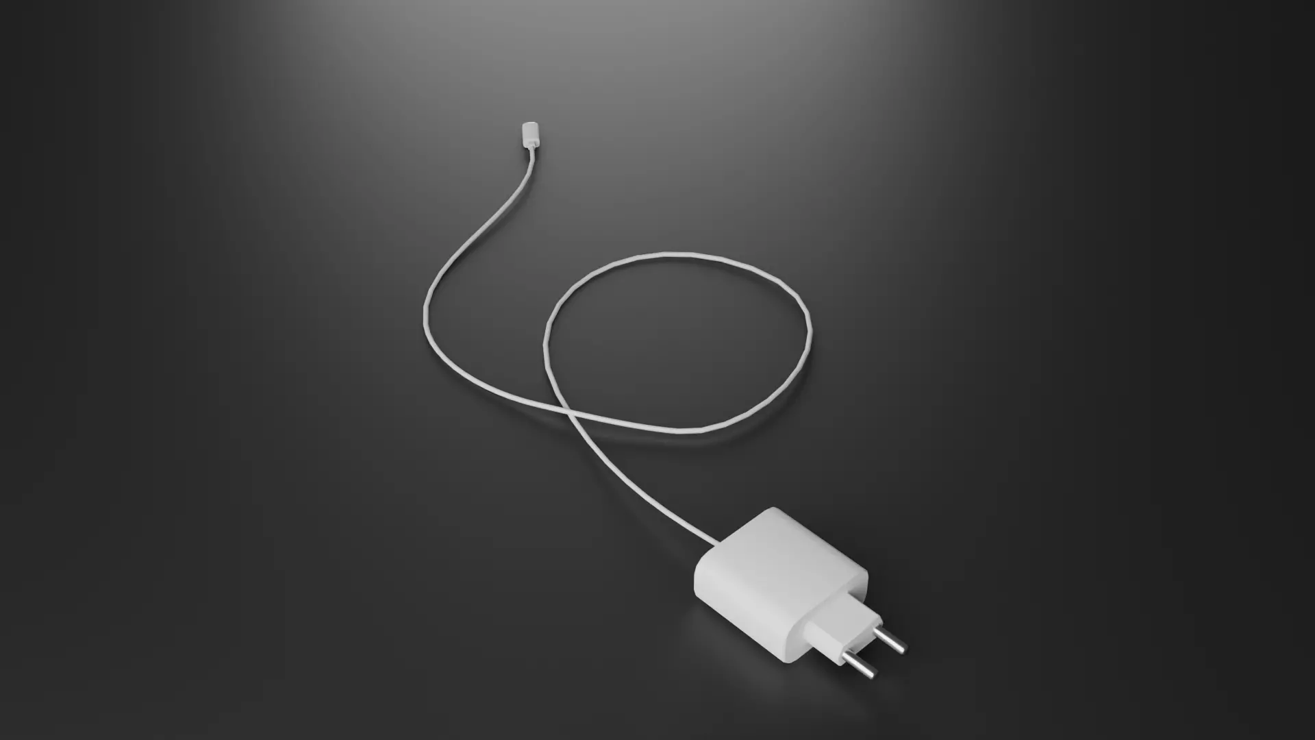 Type C Phone Charger Free low-poly 3D model