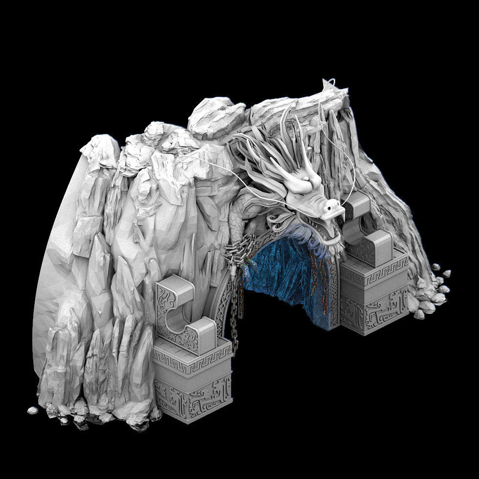 Zhentian Palace-Shimen 3D model_2